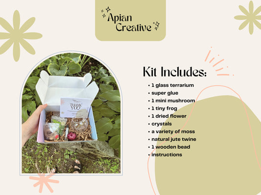 Mini Mushroom Hanging Terrarium Kit