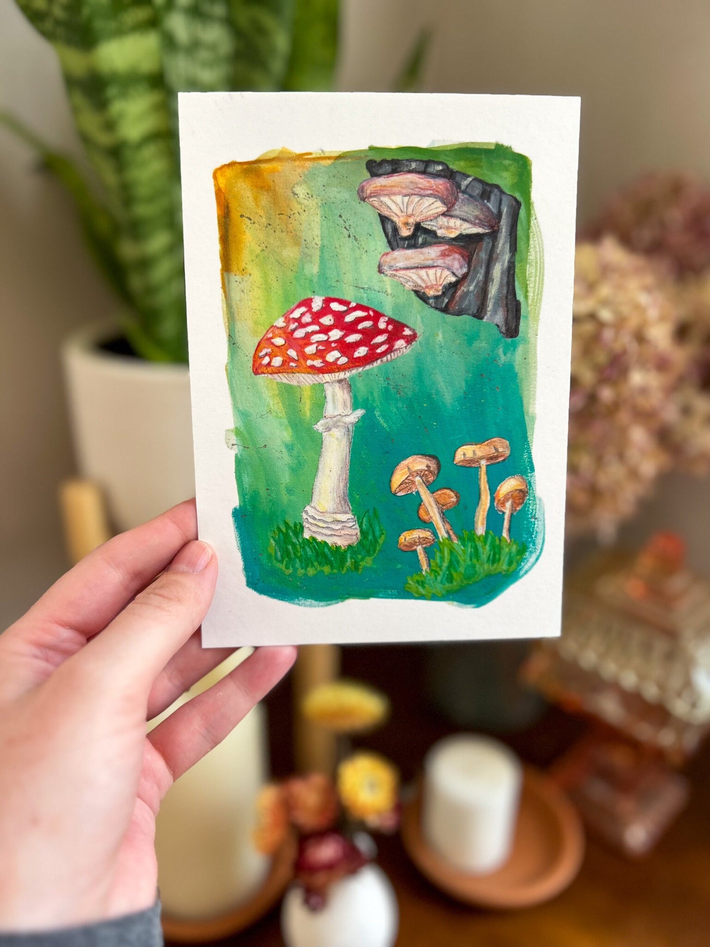 Mushroom Medley Art Print - 5x7 in | Wall Art | Illustration