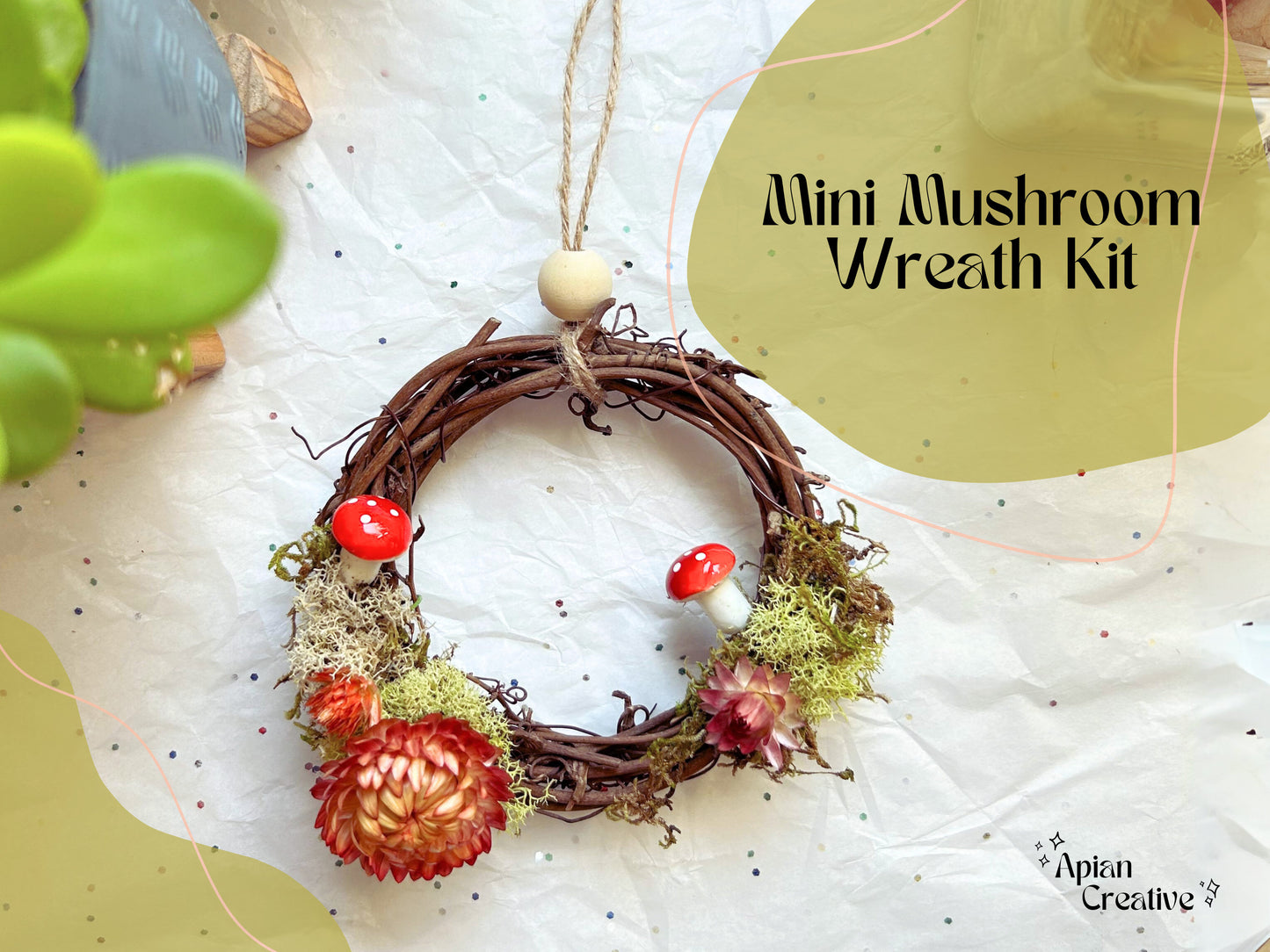 Mini Mushroom Wreath Kit