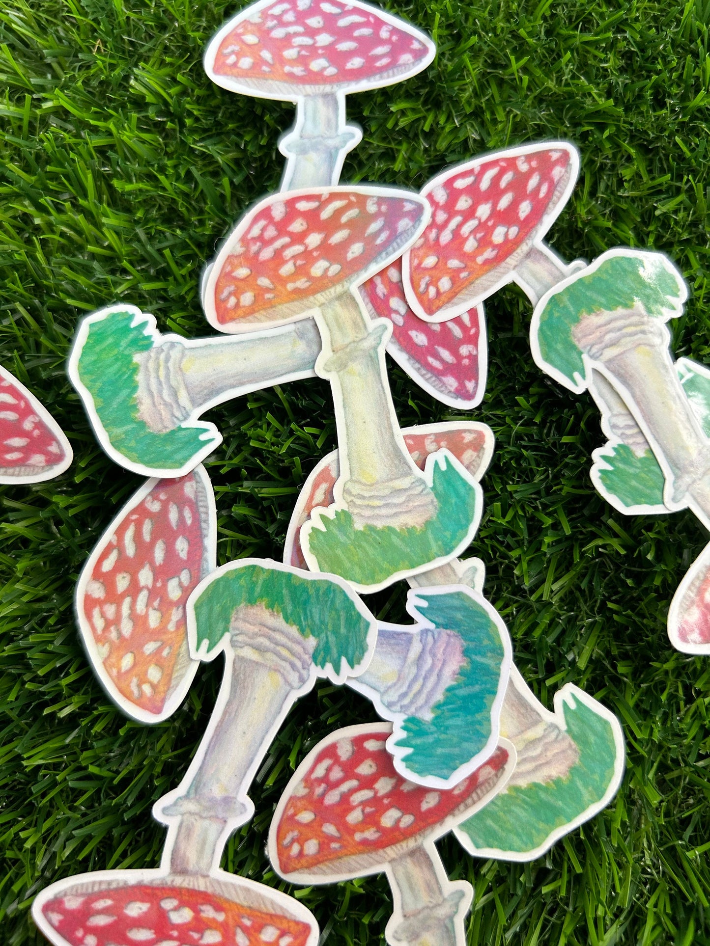 Red and White Mushroom Sticker