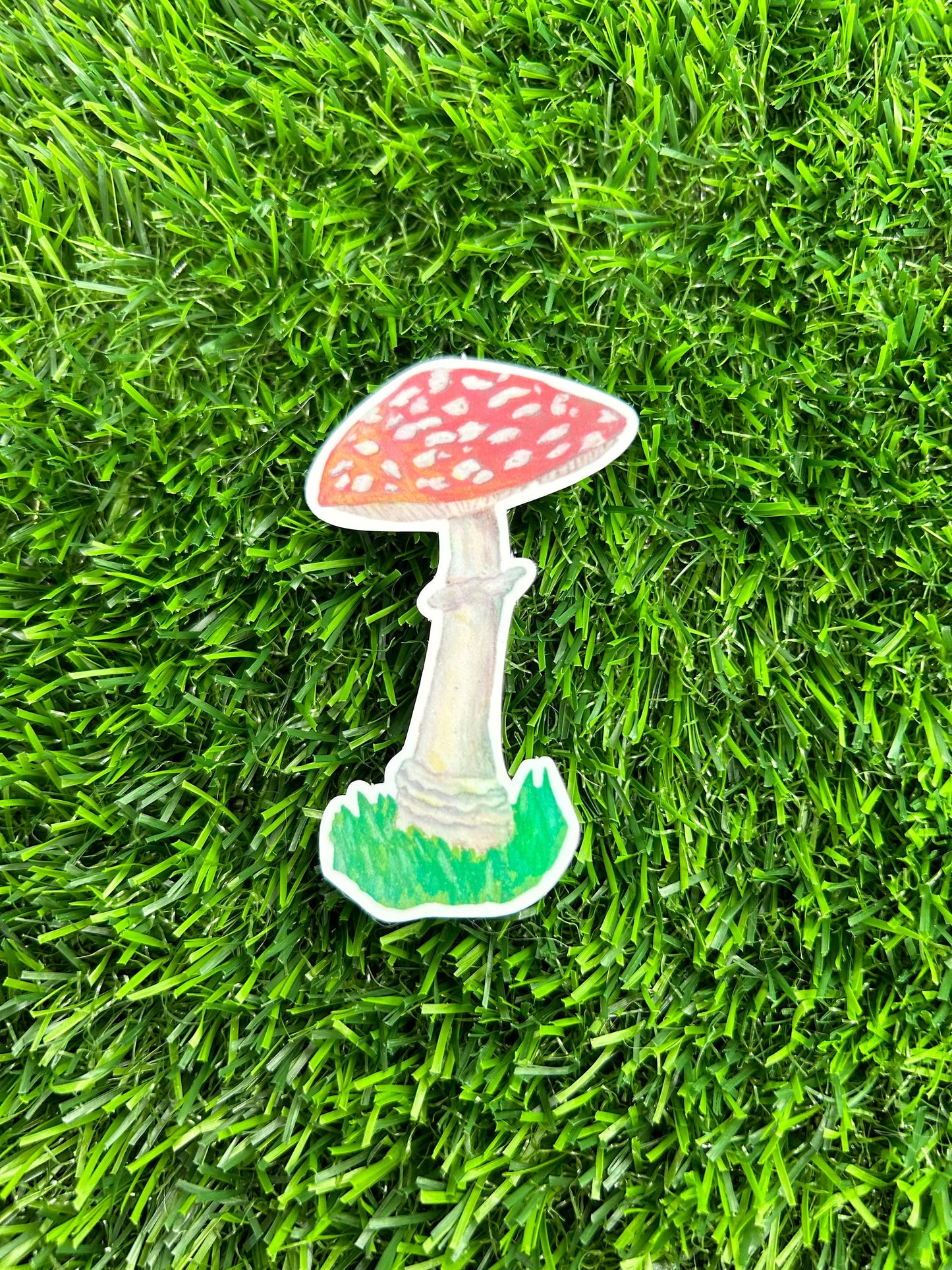 Red and White Mushroom Sticker