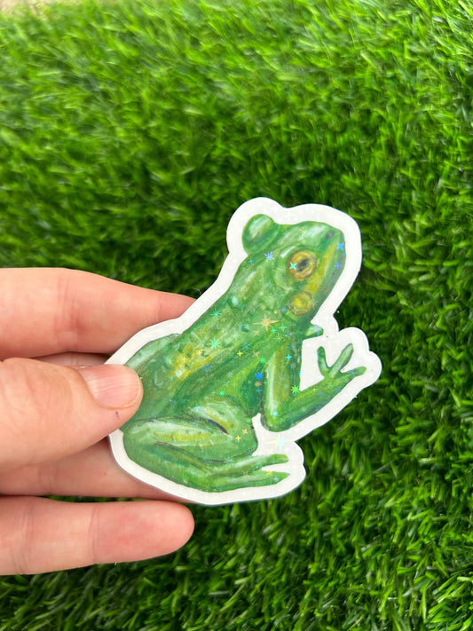 Hand Drawn Frog Vinyl Sticker