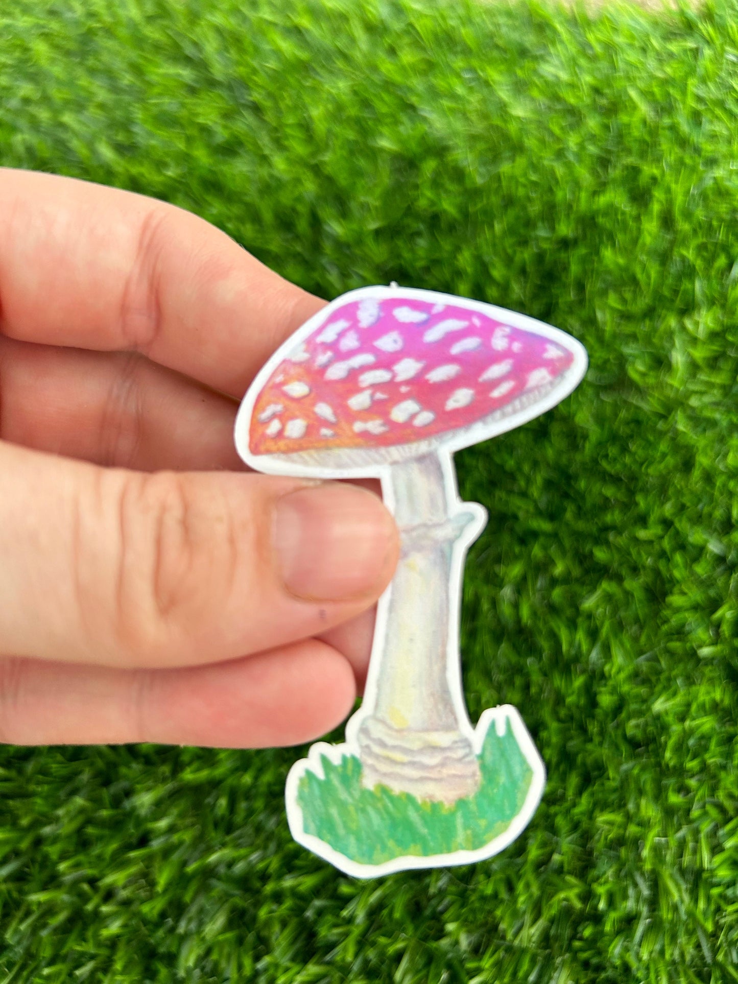 Red and White Mushroom Sticker