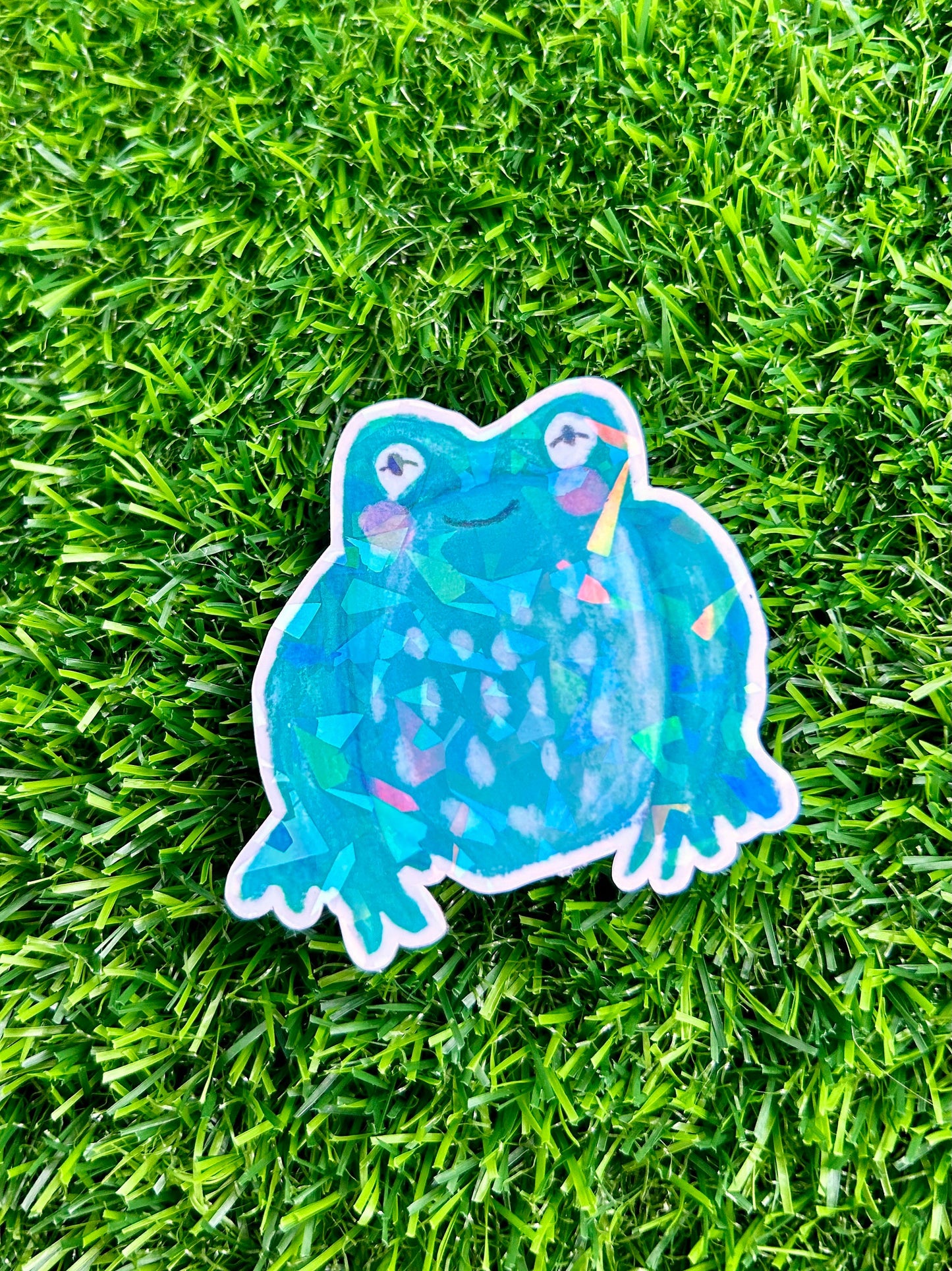 Cute Frog Vinyl Sticker