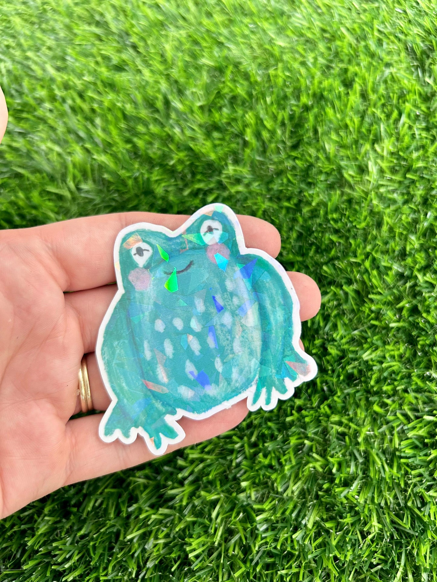 Cute Frog Vinyl Sticker